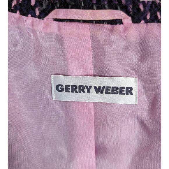 Gerry Weber Tweed Blazer Black and Pink Size 14 - Picture 4 of 15